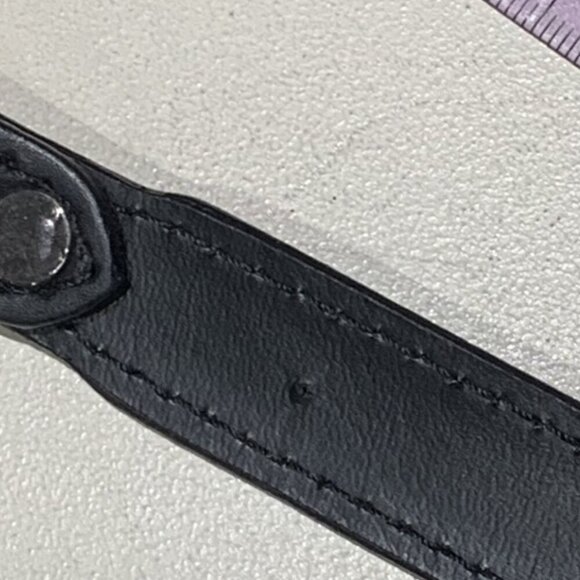 Borse in Pelle Black Studded Matte Leather Crossbody Bag w/Chainstrap - Picture 15 of 15